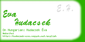 eva hudacsek business card