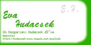 eva hudacsek business card